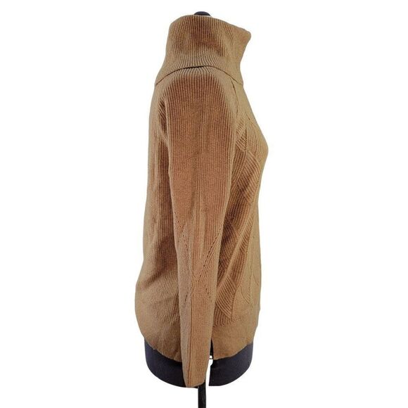 NWOT Talbots Tan Knit Sweater Sz MP - Picture 2 of 7